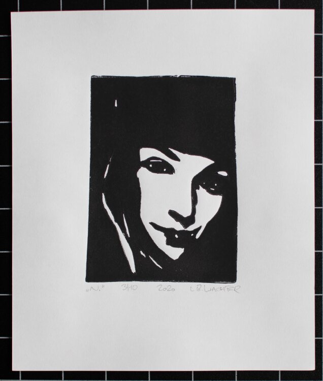Leonhard Wachter - The Tinder Series: N. - Linolschnitt -...