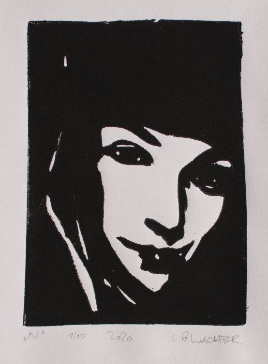 Leonhard Wachter - The Tinder Series: N. - Linolschnitt -...