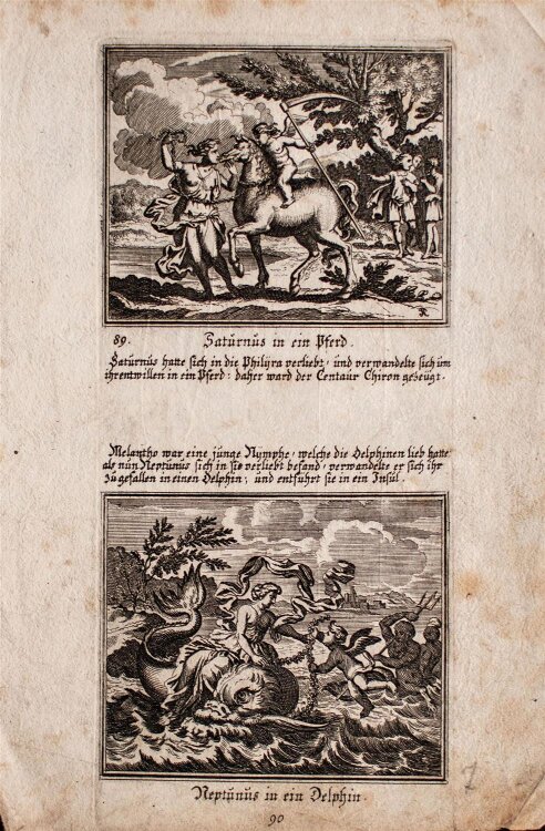 Unbekannt - Mythologische Szenen - Kupferstich - o. J.
