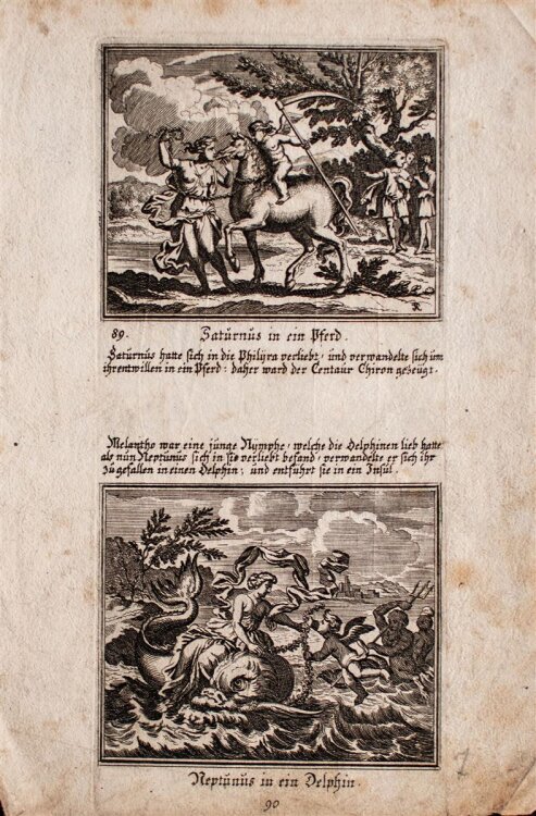 Unbekannt - Mythologische Szenen - Kupferstich - o. J.