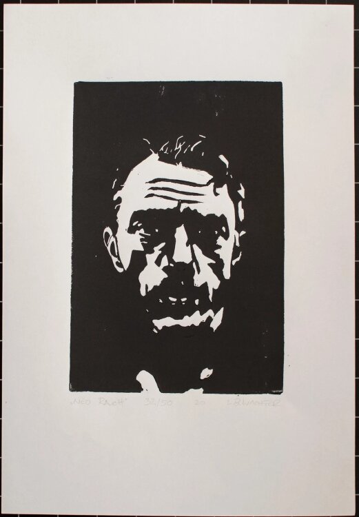 Leonhard Wachter - Neo Rauch - Linolschnitt - 2020