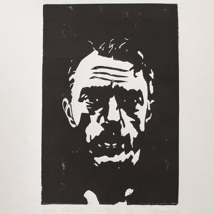 Leonhard Wachter - Neo Rauch - Linolschnitt - 2020