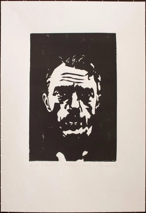 Leonhard Wachter - Neo Rauch - Linolschnitt - 2020
