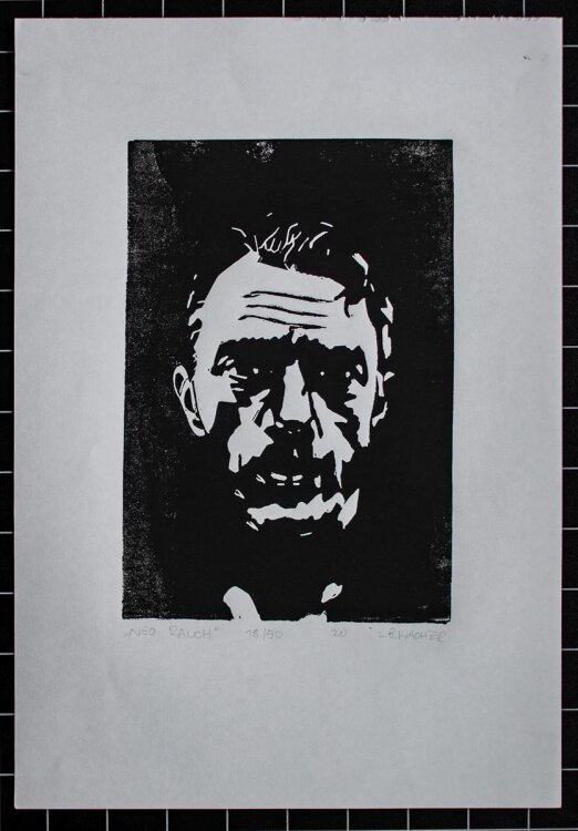 Leonhard Wachter - Neo Rauch - Linolschnitt - 2020 - 18/50
