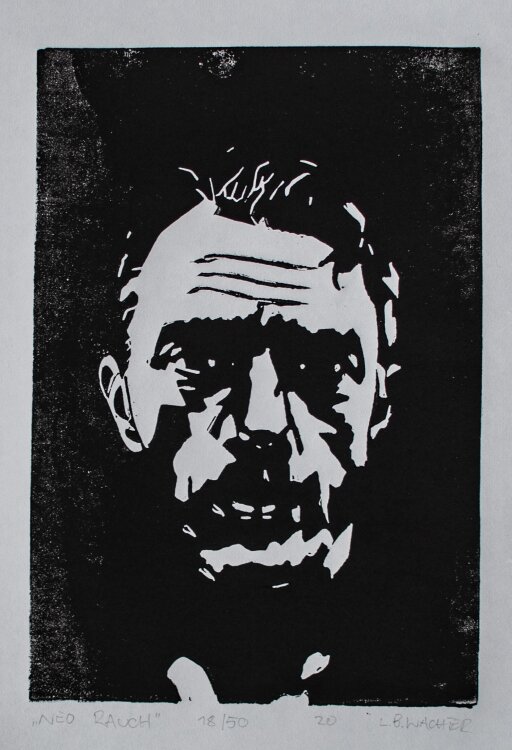 Leonhard Wachter - Neo Rauch - Linolschnitt - 2020 - 18/50