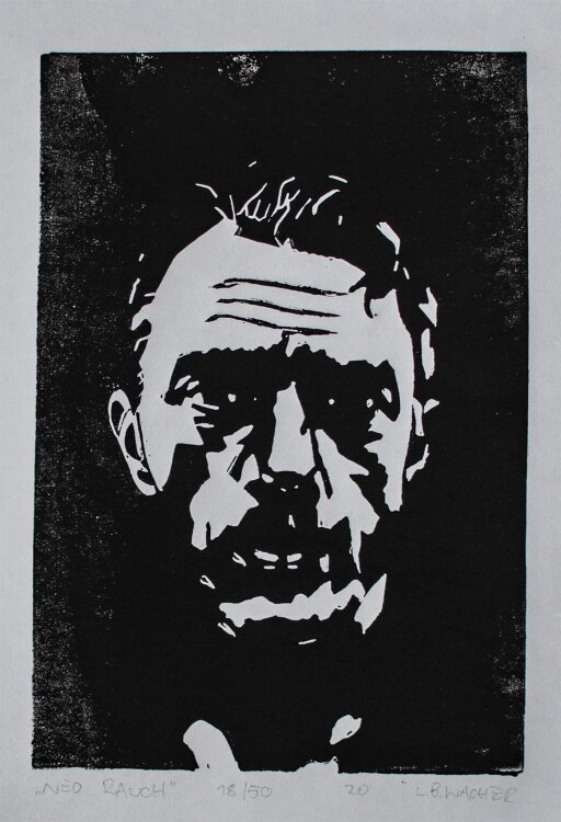 Leonhard Wachter - Neo Rauch - Linolschnitt - 2020 - 18/50