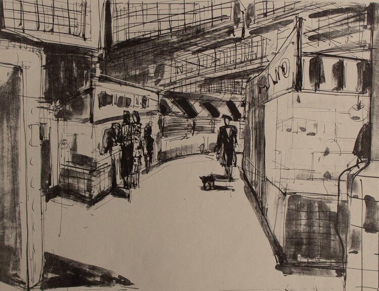 Andreas Brexendorff - Ringbahn-Haltestelle - Lithographie...