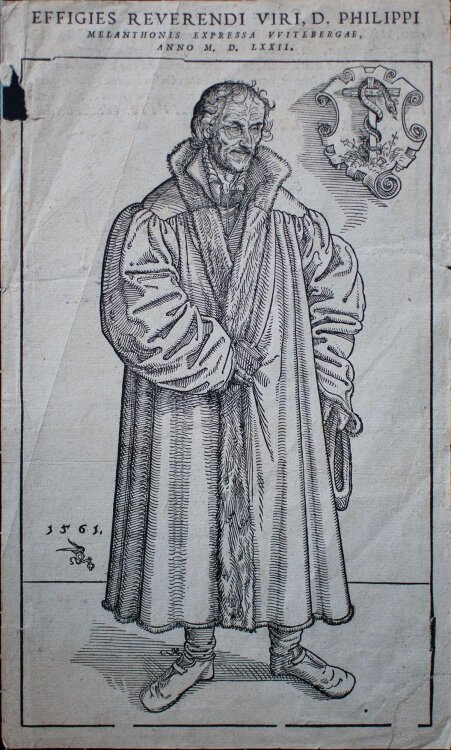 Lucas Cranach d. J. - Porträt Philipp Melanchthon - Holzschnitt - 1622