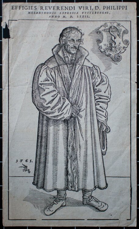 Lucas Cranach d. J. - Porträt Philipp Melanchthon - Holzschnitt - 1622