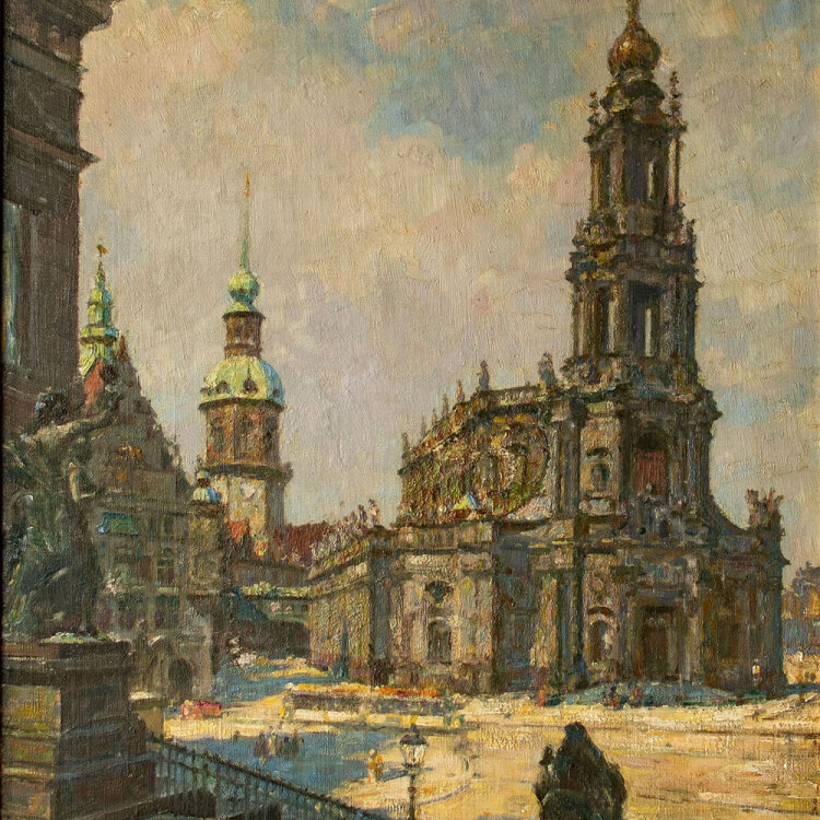 Ludwig Muhrmann - Die Hofkirche in Dresden - o.J. -...