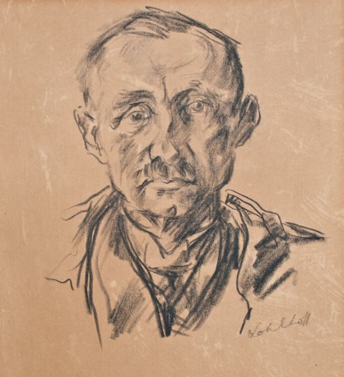 Wilhelm Kohlhoff - Männerporträt - o.J. - Kohle