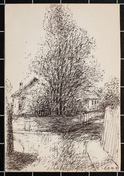 Karl Erich Müller - Neu-Esting/ Gleiserstraße - Zeichnung - 1989