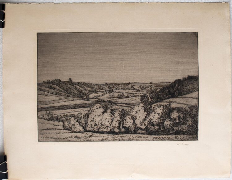 Walter Conz - Feldlandschaft - Radierung - o. J.