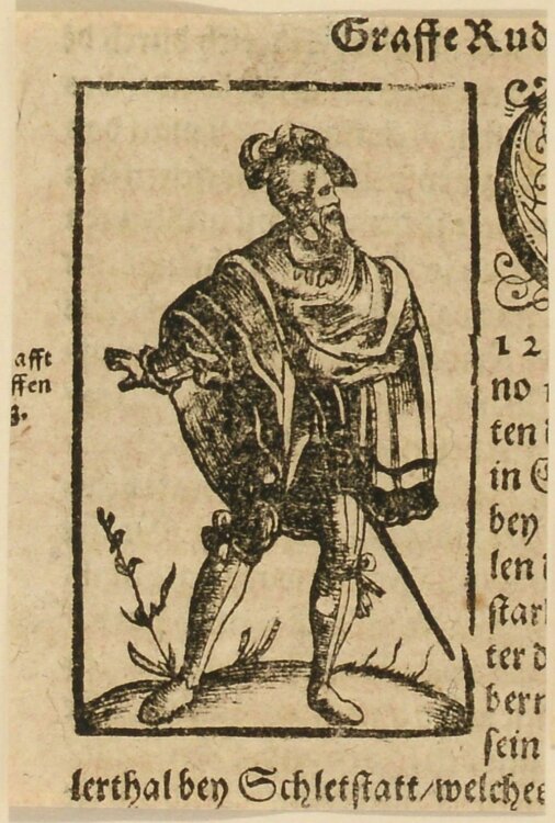 Sebastian Münster - Graf Rudolff - 1592? - Holzschnitt