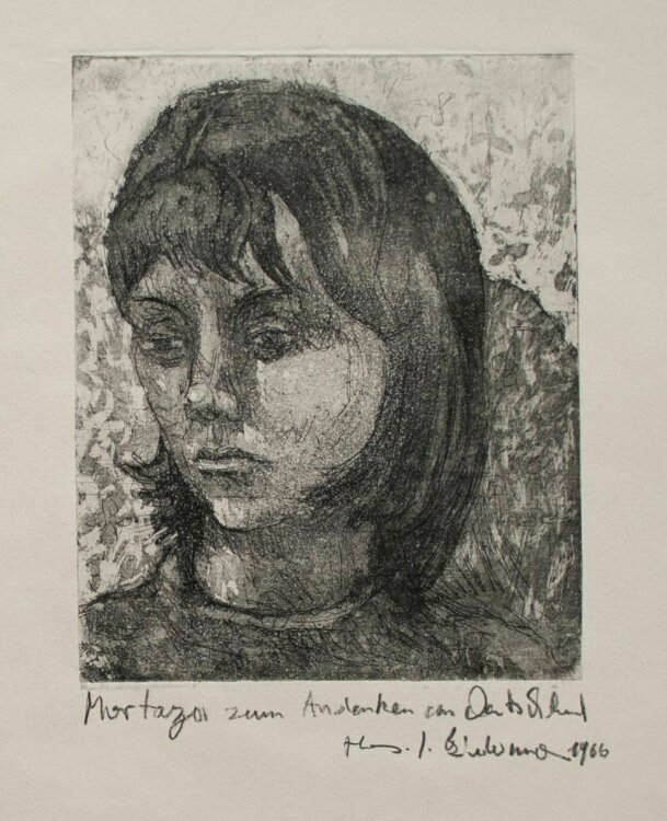 Hans J. Biedermann - Porträt eines Mädchens -...