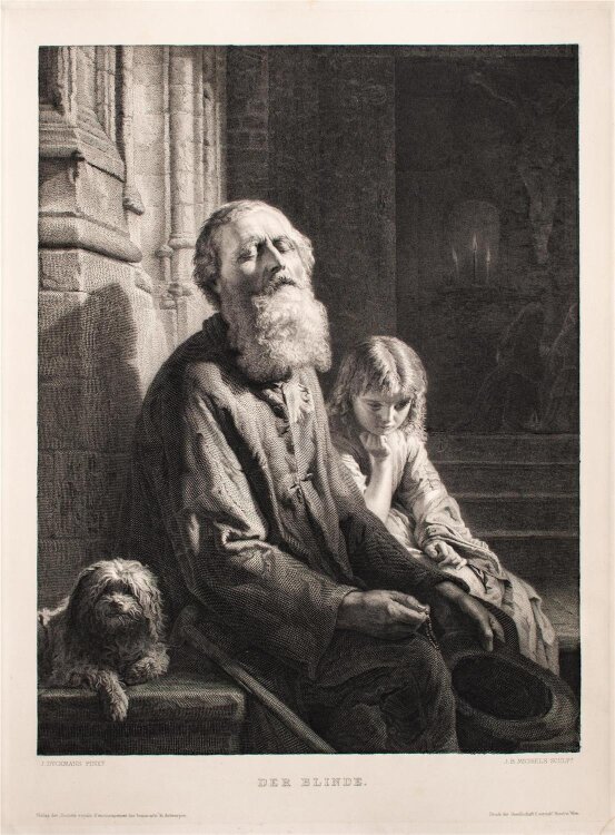 Jan Baptiste Pieter Michiels - Der Blinde - Radierung - o. J.