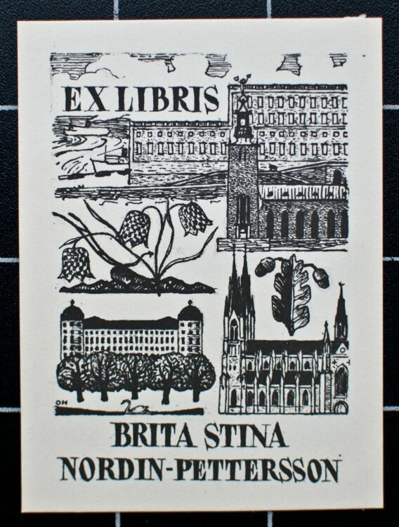 Olle Hagdahl - Ex Libris Brita Nordin-Pettersson - o.J. - Lithografie