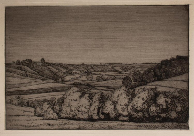 Walter Conz - Landschaft - Radierung - o. J.