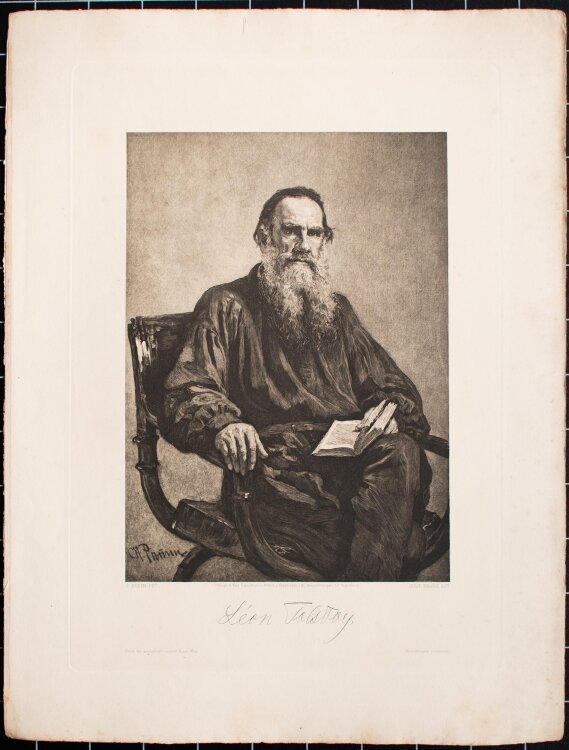 nach Gustav Frank - Léon Tolstoy (nach Repin) -...