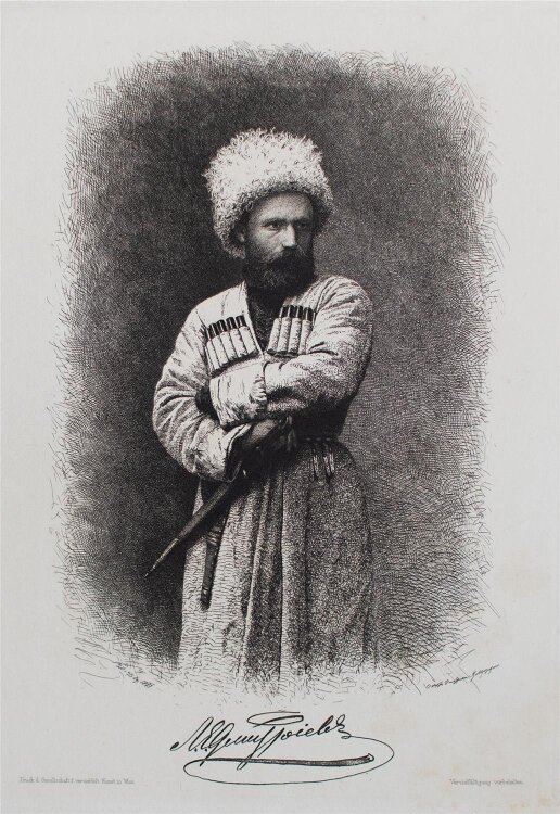 Unbekannt - Porait eines Mannes in Uniform - Radierung - 1883