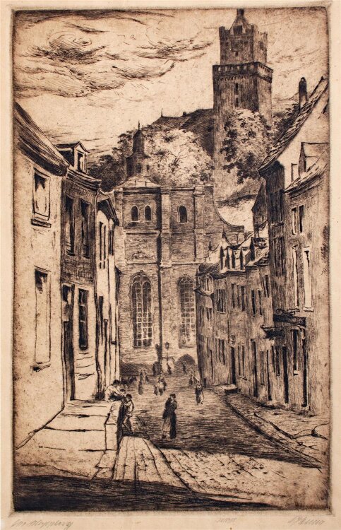 Artur Henne - Stadtansicht - Radierung - o. J.