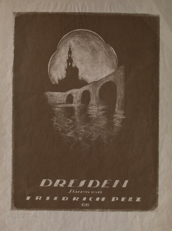 Friedrich Pelz - Dresden - Lithografie - 1919