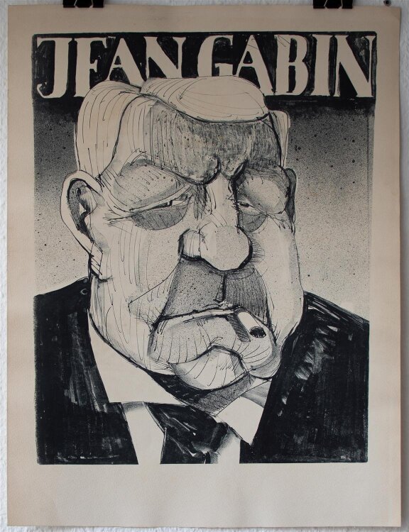 Andreas Brexendorff - Portrait Jean Gabin - Lithografie - o. J.