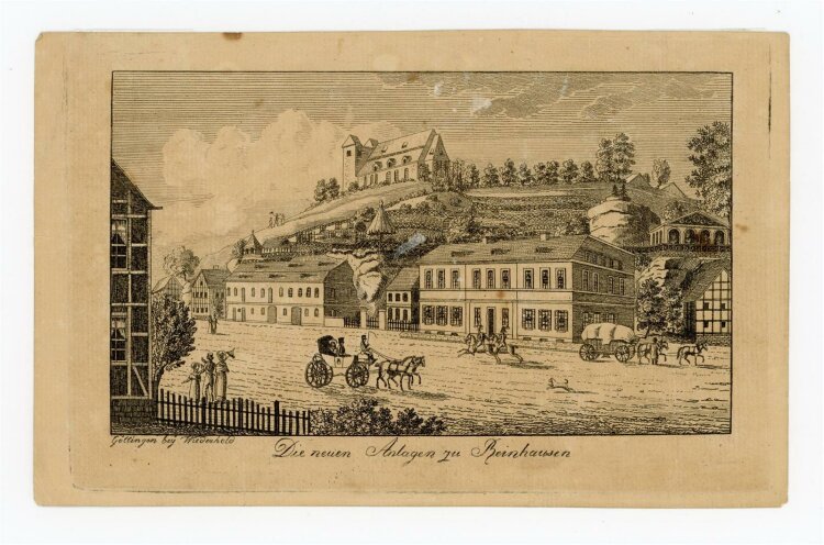 unbekannt - Die neuen Anlagen zu Reinhausen - Kupferstich - 1840