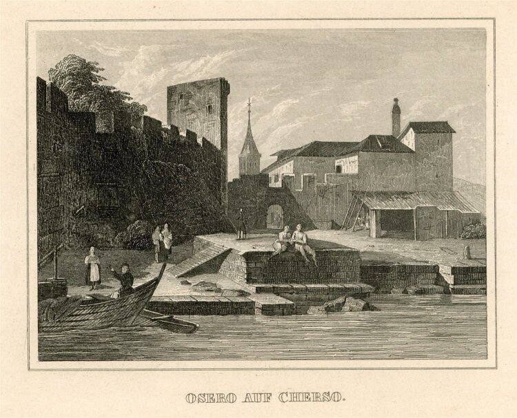 unbekannt - Osero auf Cherso - Stahlstich - 1840
