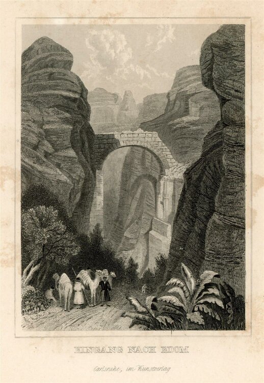 unbekannt - Eingang nach Edom - Stahlstich - 1840