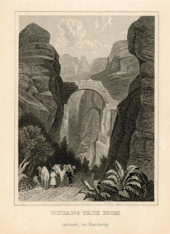 unbekannt - Eingang nach Edom - Stahlstich - 1840
