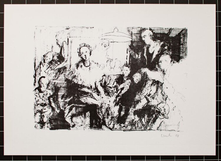 Andreas Wachter - Figuren im Raum - Lithografie - 2008