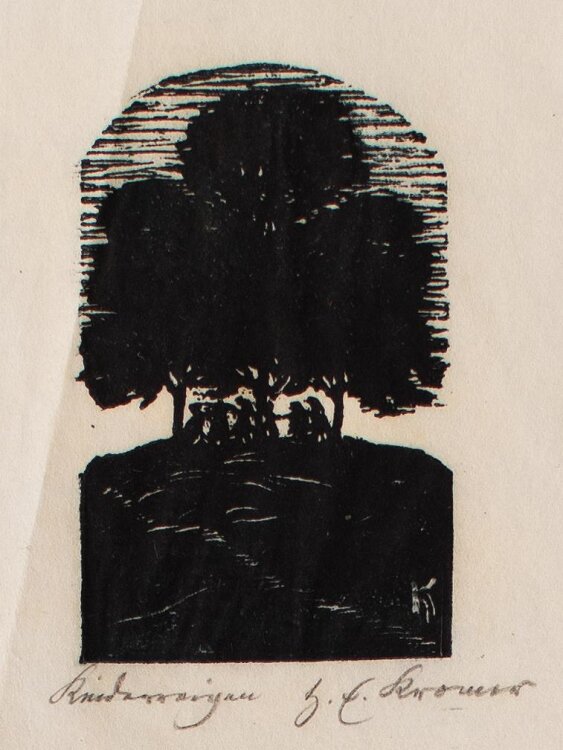 Heinrich E. Kromer - Baumgruppe - Holzstich - o. J.