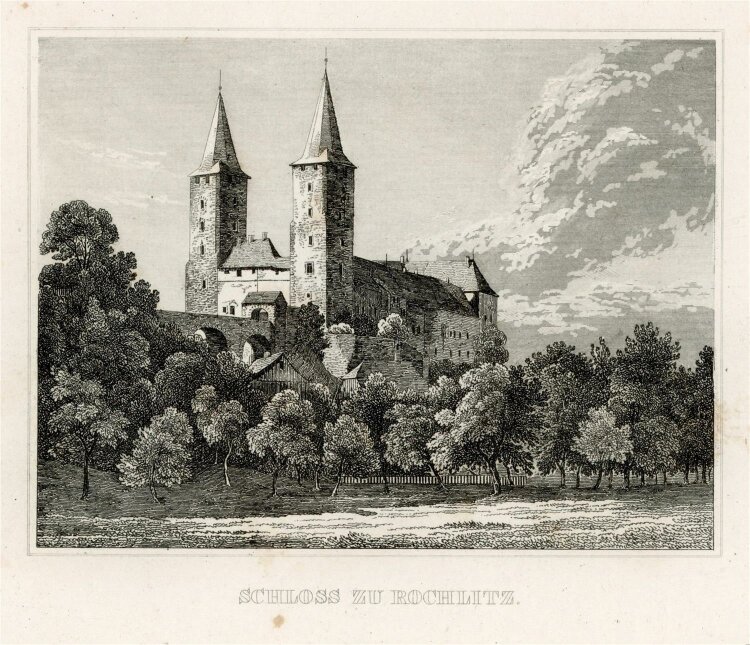 unbekannt - Schloss zu Rochlitz - Stahlstich - 1840