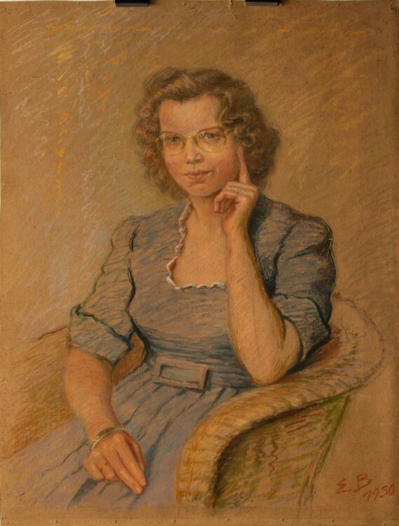 Elisabeth Büchsel - Frauenporträt - 1950 - Pastell