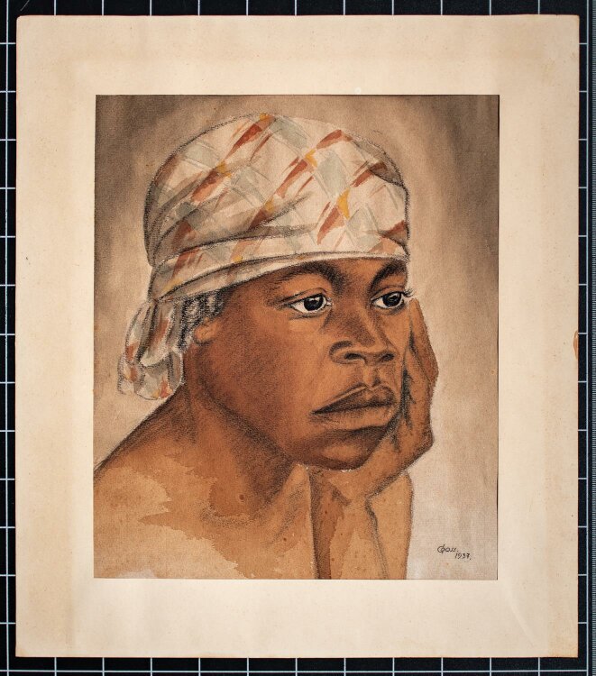 C. Doss - Frauenporträt - 1937 - Aquarell