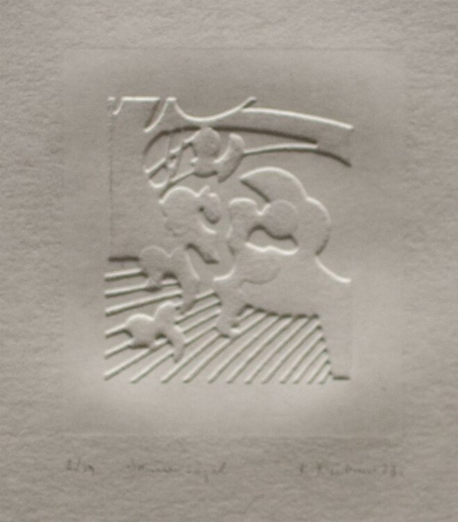 K. Neubauer - Sonnenvogel - 1973 - Reliefdruck