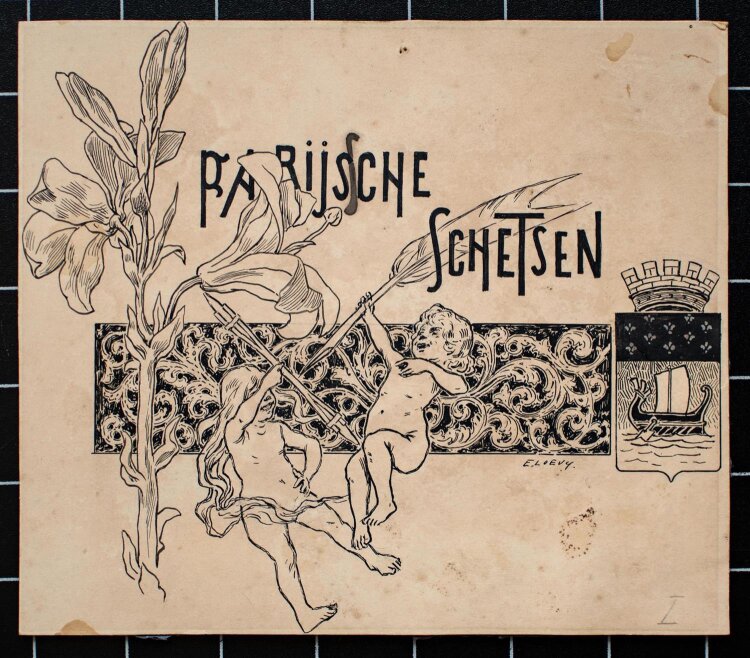Edward Loevy - Parisische Skizzen - Tuschezeichnung - o. J.