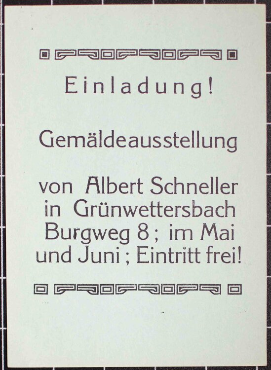 Albert Schneller - Konvolut div. Materlialien zu Albert...