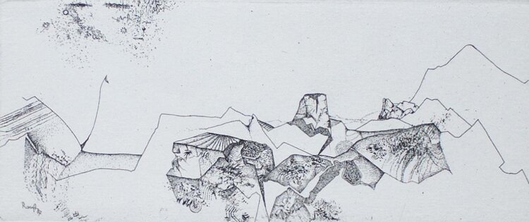 Thomas Ranft - Landschaft - 1987 - Radierung