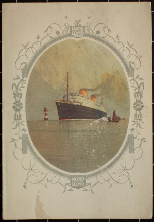 Dampfer "Bremen" - Bordessen - Menükarte - 29.8.1930