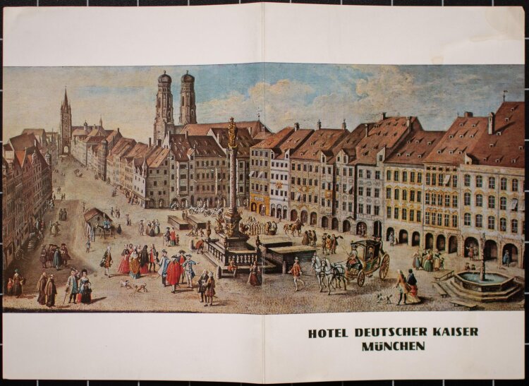Hotel Deutscher Kaiser (München) - Hochzeitsessen - Menükarte - 19.12.1970