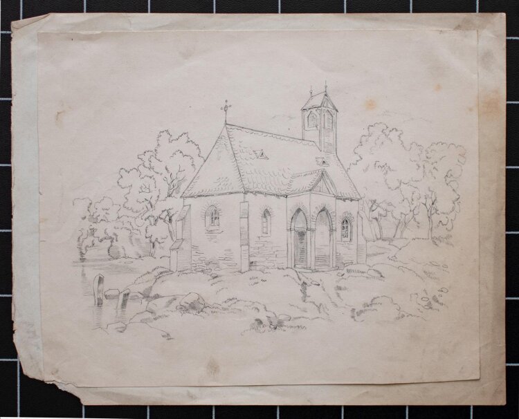 Unbekannt - Kirche - Bleistiftzeichnung - o. J.