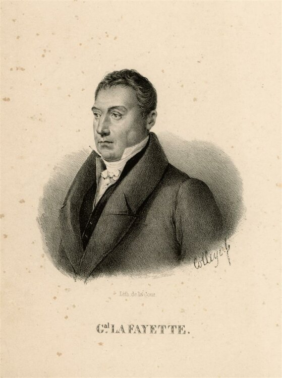 unbekannt - Portrait Marquis Lafayette - Lithografie - o.J.
