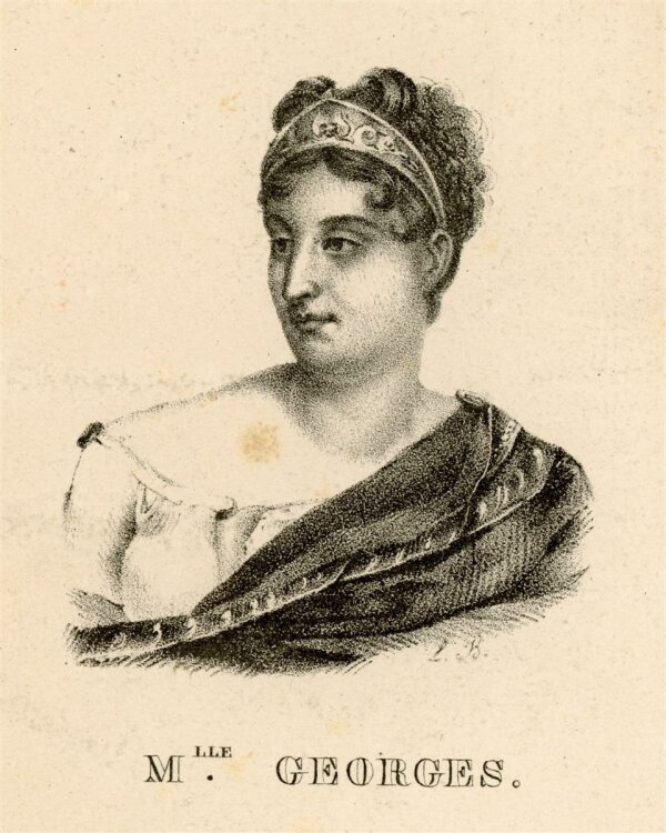 unbekannt - Portrait Marguerite-Joséphine Georges - Lithografie - o.J.