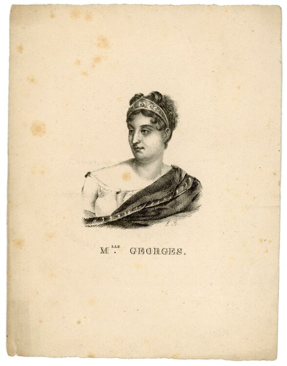 unbekannt - Portrait Marguerite-Joséphine Georges - Lithografie - o.J.