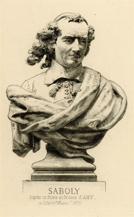 unbekannt - Portrait Nicolas Saboly - Kupferstich - 1879