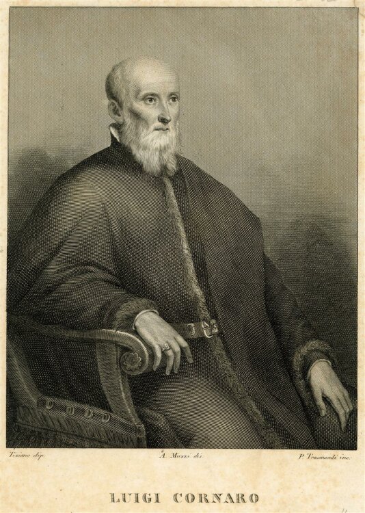 unbekannt - Portrait Luigi Cornaro - Kupferstich - o.J.