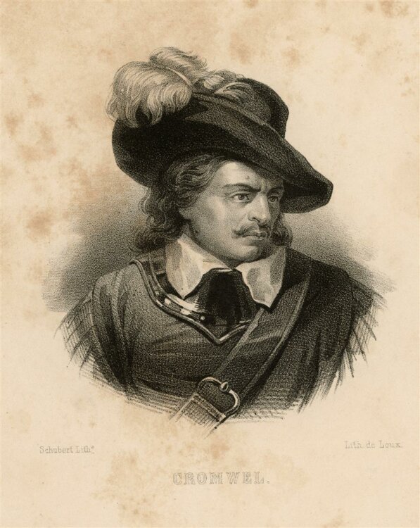 unbekannt - Portrait Oliver Cromwell - Lithografie - o.J.