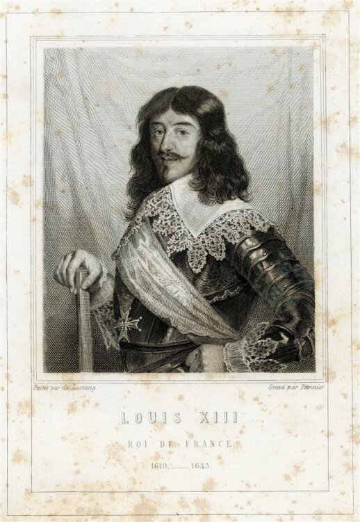 unbekannt - Portrait Ludwig XIII. - Stahlstich - o.J.